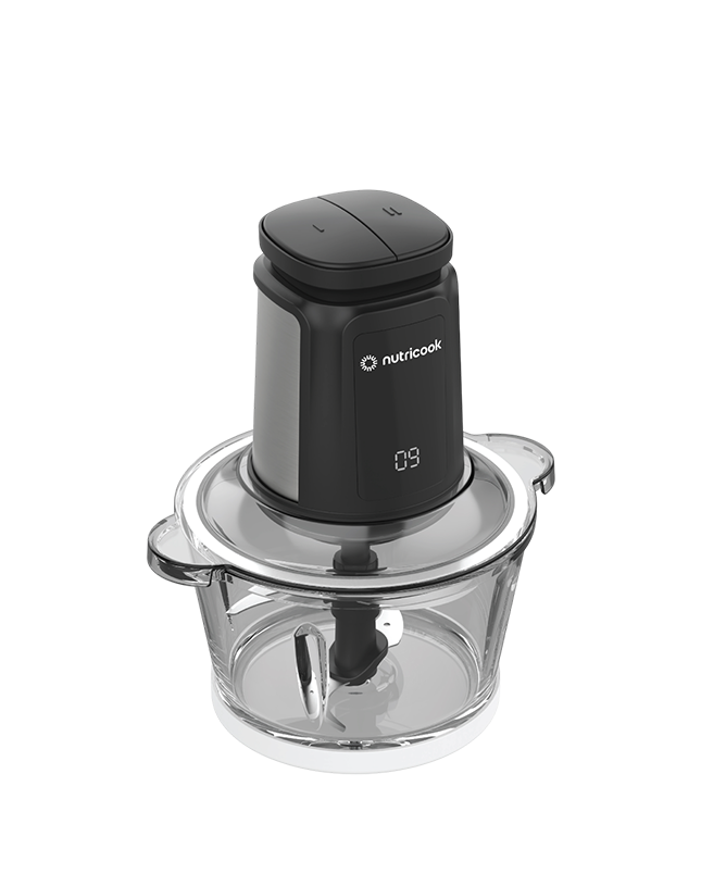 NUTRICOOK CHOPPI XXL 2L - 2 BOWLS (SS & GLASS)