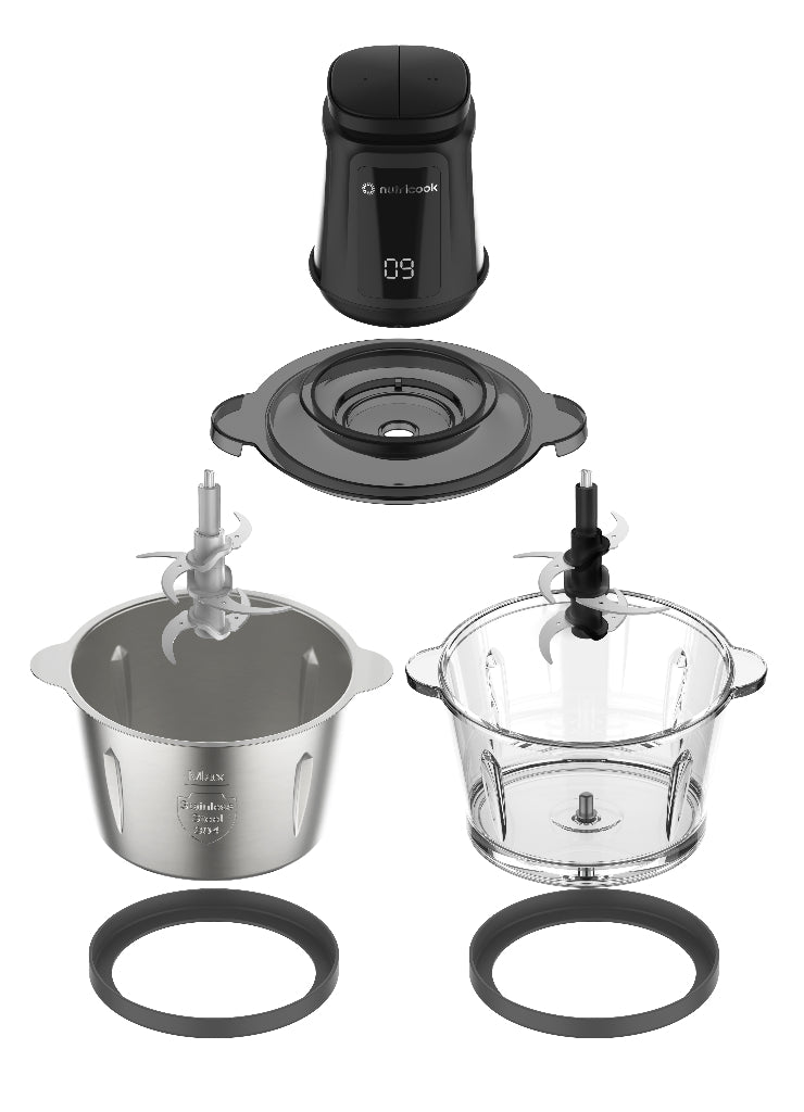 NUTRICOOK CHOPPI XXXL - 3L GLASS + SS BOWL