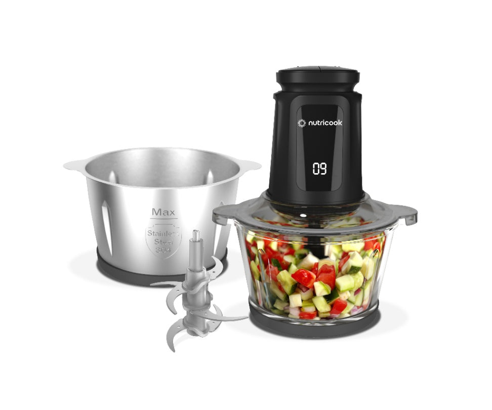 NUTRICOOK CHOPPI XXXL - 3L GLASS + SS BOWL